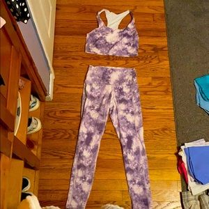Tie dye workout set